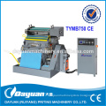 TYMB CE Standard hot foil stamping die cutting and Hot stamping machine for paper /card/crimp paper/card board/plastic